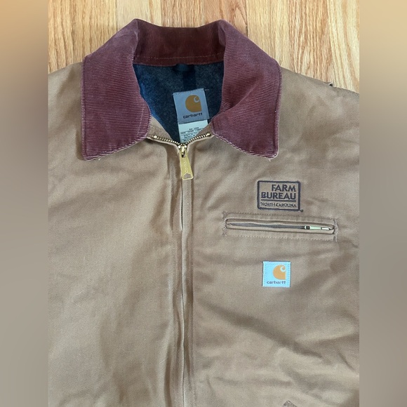 Carhartt Tan Jacket with Corduroy Collar - Picture 3 of 8